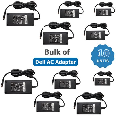 Bulk of 10x Dell AC Adapter 130W - LA130PM190 19.5V (6.7 A) 7.4mm x 5.0mm - For Latitude Laptops