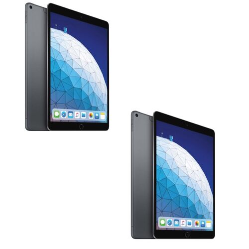 Bulk of 2x Apple iPad Air (3rd Gen) 64GB, Wi-Fi + Cellular A2123 - 10.5in Space Grey Tablet (Unlocked)