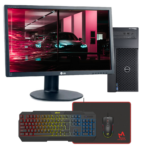 Dell Precision T1700 Entry Bundle Gaming Desktop Xeon E3-1220v3 3.1GHz  256GB 8GB RAM GT 730 + 24" Monitor