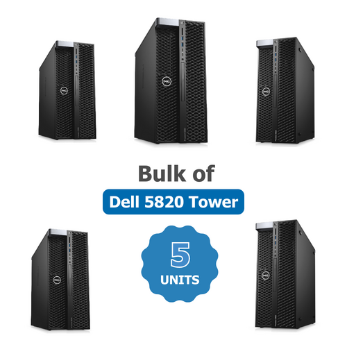 Bulk of 5x Dell Tower 5820 Workstation Xeon W-2102 2.9GHz 16GB RAM Quadro P4000 | Collection Only