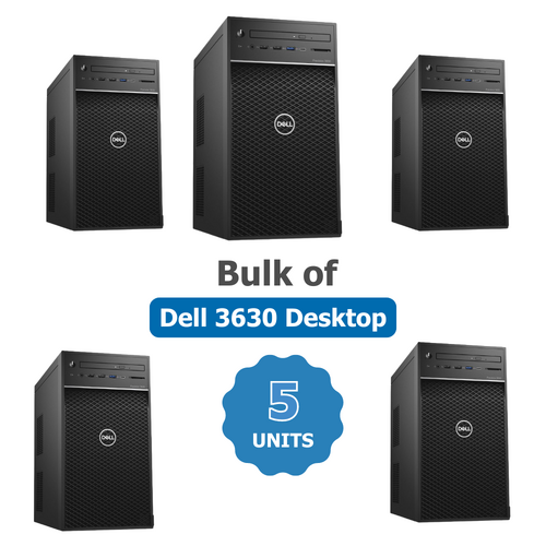 Bulk of 5x Dell 3630 Desktop Tower Xeon E-2146G 6-Cores 512GB 16GB RAM Quadro P2000 | Collection Only