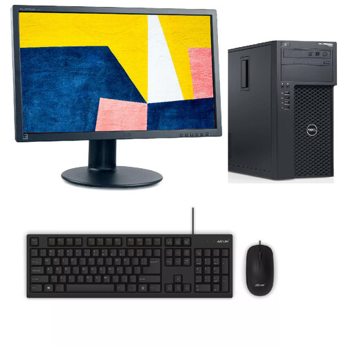 Grade B - Dell T1700 Workstation Bundle Tower Xeon 3.1GHz 256GB 8GB RAM Quadro K600 + 24" Monitor